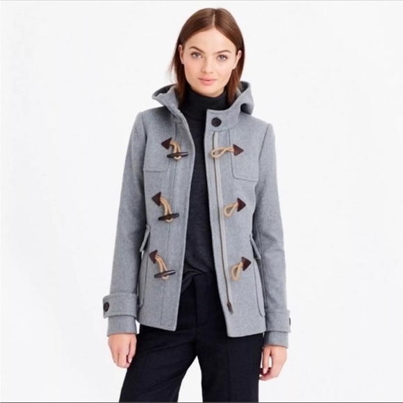 J. Crew gray classic duffle coat with toggles Size 12 - Picture 15 of 16